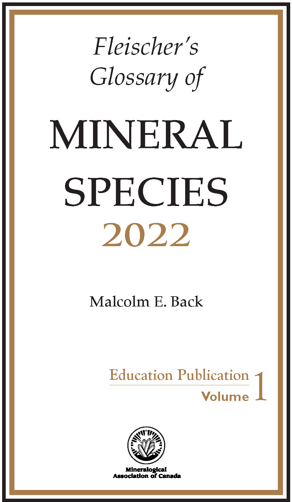 Cover of Fletchers glossary of Mineral Species 2022