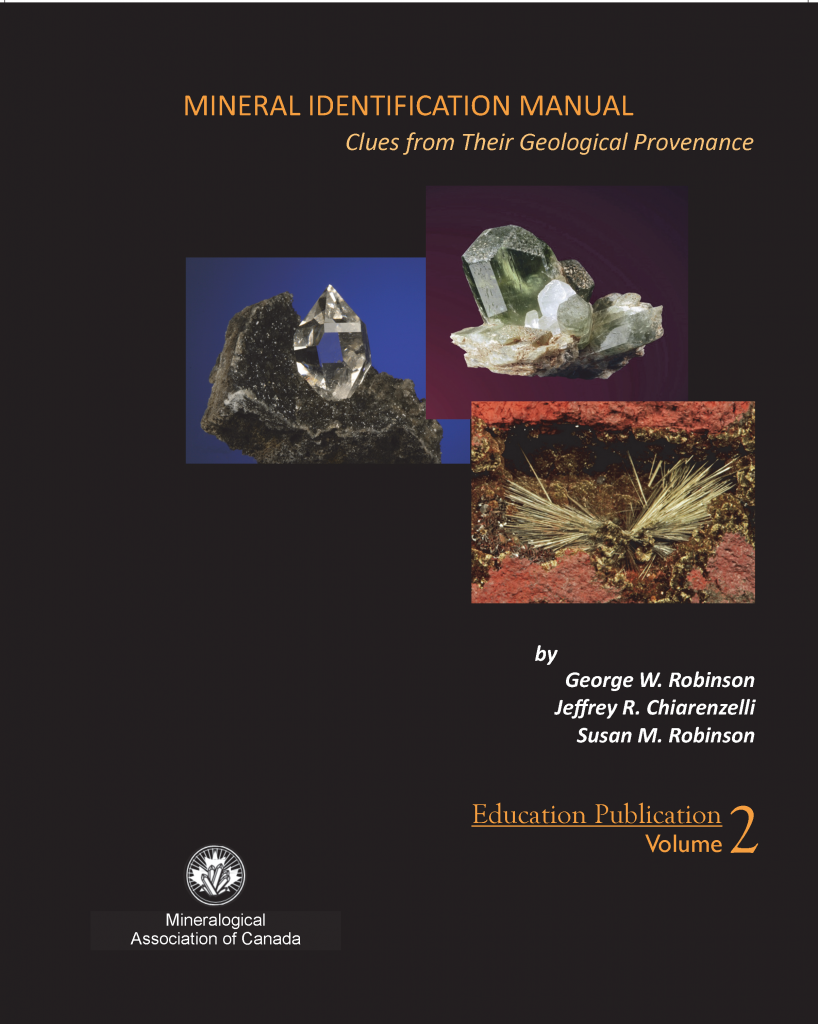 Book cover of Mineral Identification Manual Clues from Their Geological Provenance