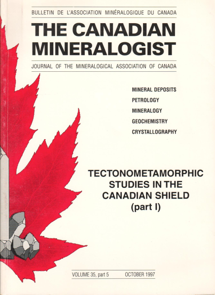 Tectonometamorphic Studies in the Canadian Shield (part I) - The Canadian Mineralogist Vol. 35, part 5
