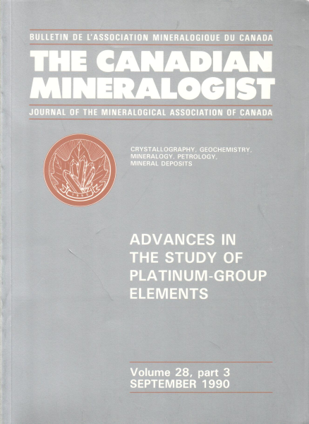 Advances in the Study of Platinum-Group Elements - The Canadian Mineralogist Vol. 28, part 3