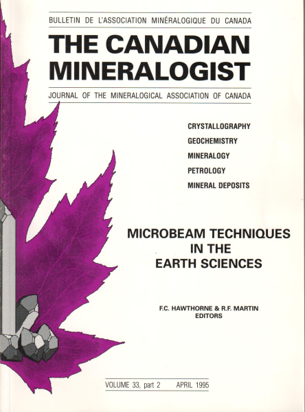 Microbeam Techniques in the Earth Sciences - The Canadian Mineralogist Vol. 33, part 2