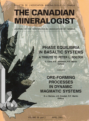 Phase Equilibria in Basaltic Systems - The Canadian Mineralogist Vol. 39, part 2