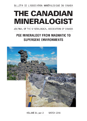PGE Mineralogy from Magmatic to Supergene Environments - The Canadian Mineralogist Vol. 54, part 2