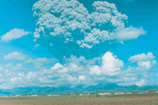 Eruption of Pinatubo, Philippines in 1991. Photo from USGS.